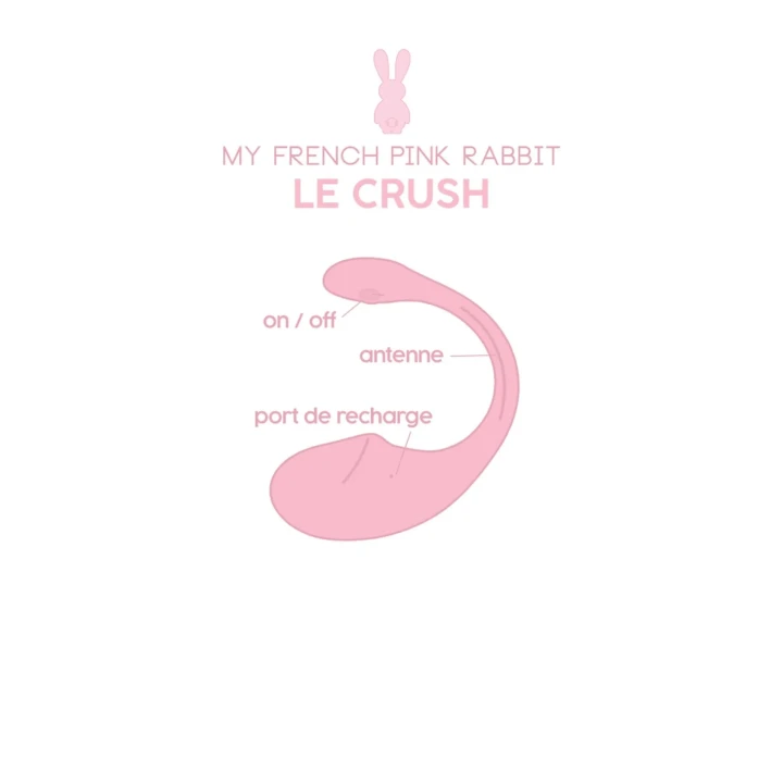 Wibrujące jajeczko intymne z aplikacją - Le Crush Rose Pale, medyczny silikon, 10 trybów