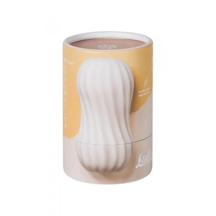 Masturbator dla mężczyzn Fuzzy Biały, materiał TPE, długość 8 cm, wodoodporny