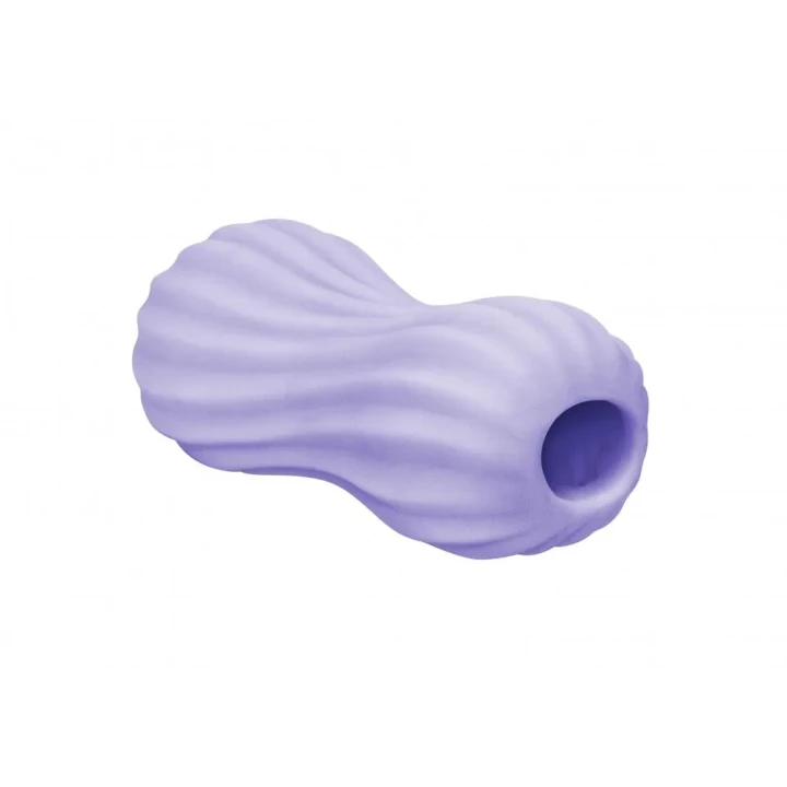 Masturbator w kształcie madu o aksamitnej fakturze, fioletowy, 8 cm długości