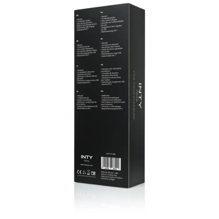 Wibrator INTY Toys - Dash, 10 trybów wibracji, wodoodporny, silikonowy
