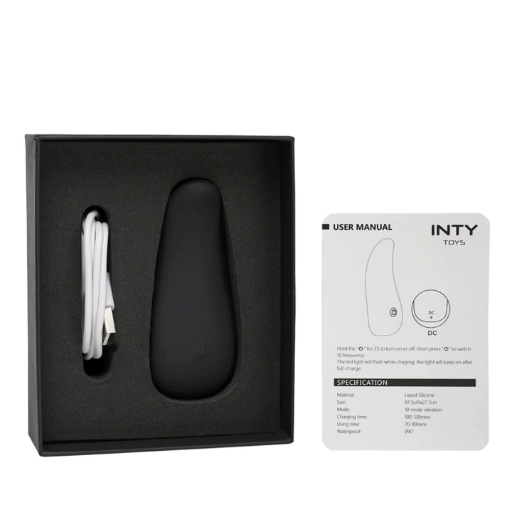 Wibrator intymny INTY Toys - Tickle, 10 trybów wibracji, wodoodporny, silikon przyjazny skórze