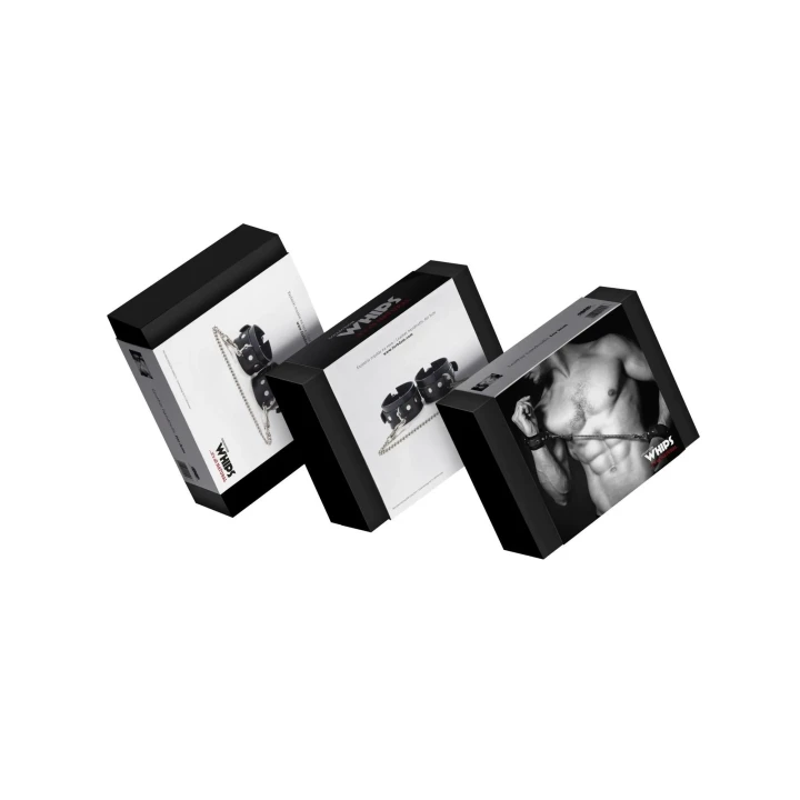 Męskie kajdanki skórzane Kajdanki-WHIPS z regulacją i wysokim komfortem użytkowania