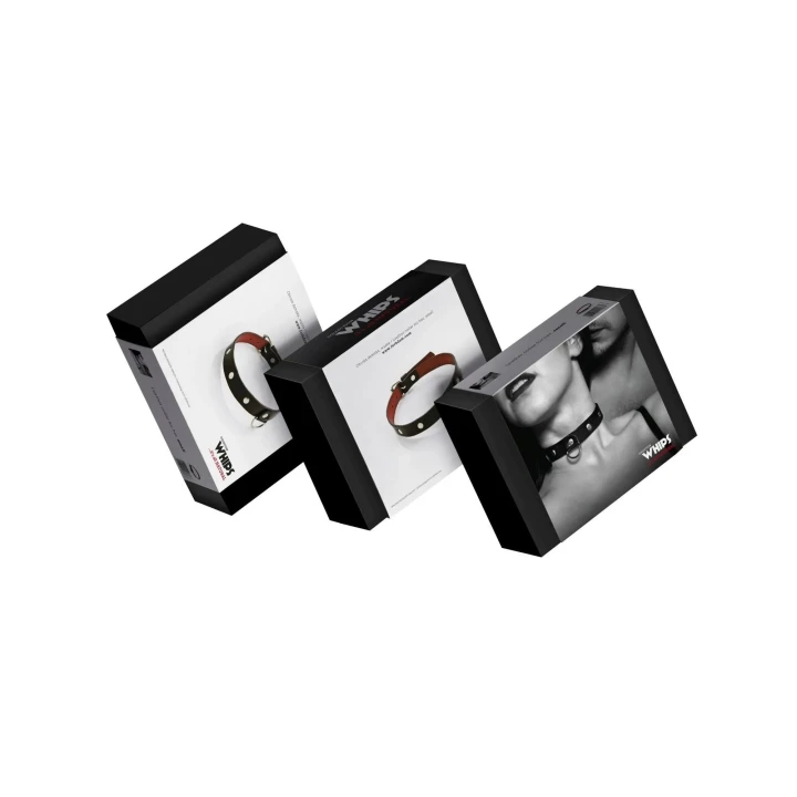 Cienka obroża damska WHIPS z naturalnej skóry, regulacja 36-42 cm, elegancki design