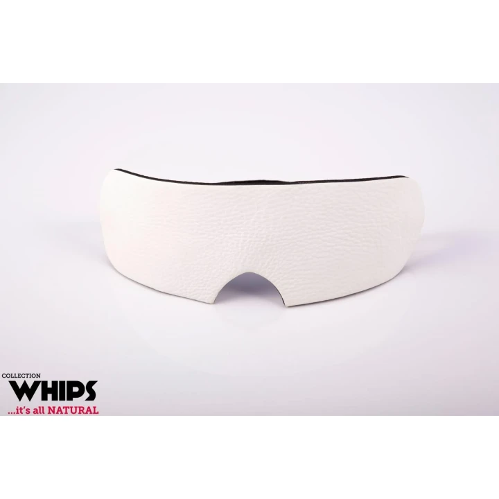 Elegancka biała opaska na oczy z naturalnej skóry - maksymalny komfort i styl