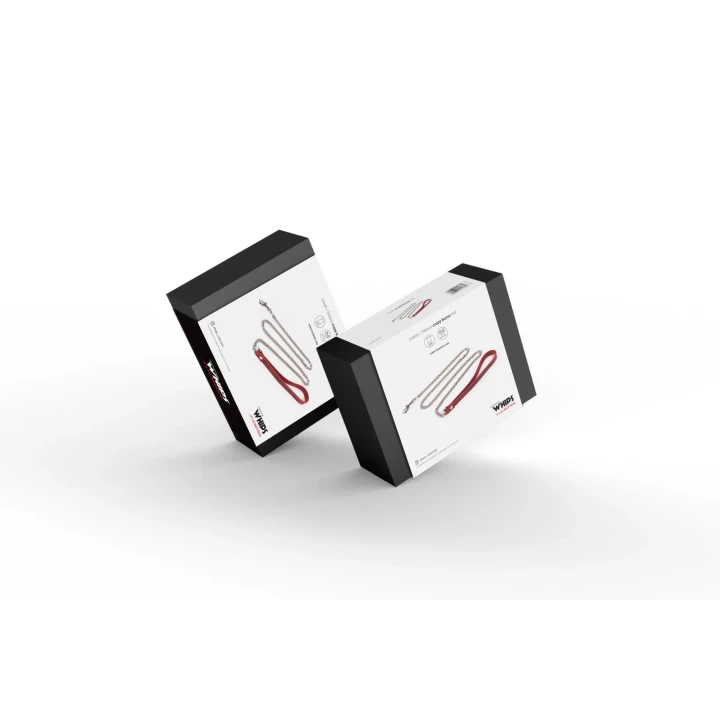 Smycz BDSM Crazy Horse w eleganckim, czerwonym kolorze z naturalnej skóry