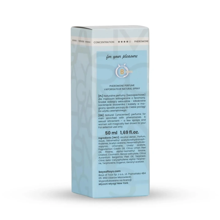 Feromony bezwonne Miyoshi Miyagi PURE dla mężczyzn 50ml – atrakcyjność i charyzma