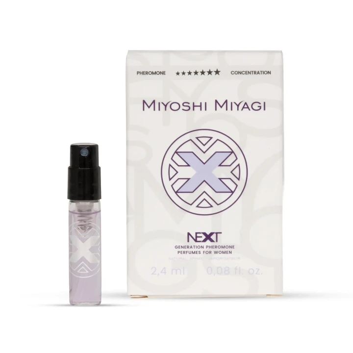 Perfumy dla kobiet Miyoshi Miyagi Next "X" 2,4 ml - zmysłowy zapach z feromonami