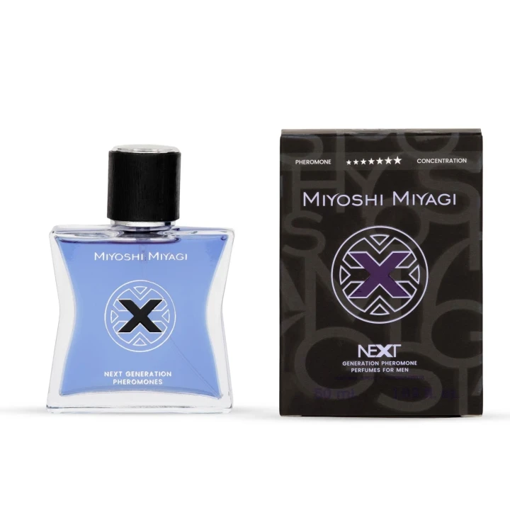Męskie perfumy Miyoshi Miyagi NEXT 50 ml z feromonami dla nowoczesnego mężczyzny