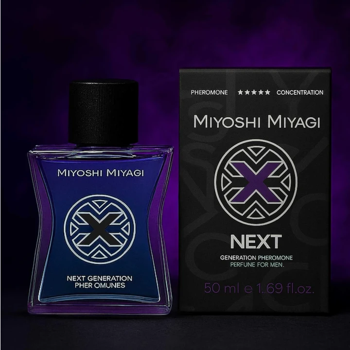 Męskie perfumy Miyoshi Miyagi NEXT 50 ml z feromonami dla nowoczesnego mężczyzny
