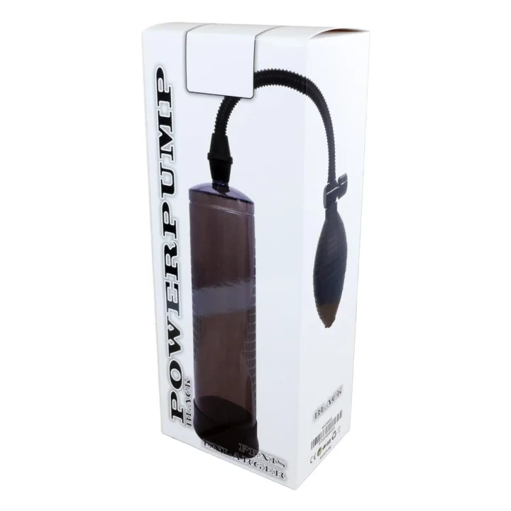 Pompa próżniowa do stymulacji erekcji - Pompka-Powerpump Black, wodoodporna 22 cm