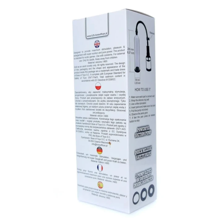 Pompa próżniowa Pompka-Powerpump MAX 0.2 - Czarno-Przezroczysta, Wodoodporna