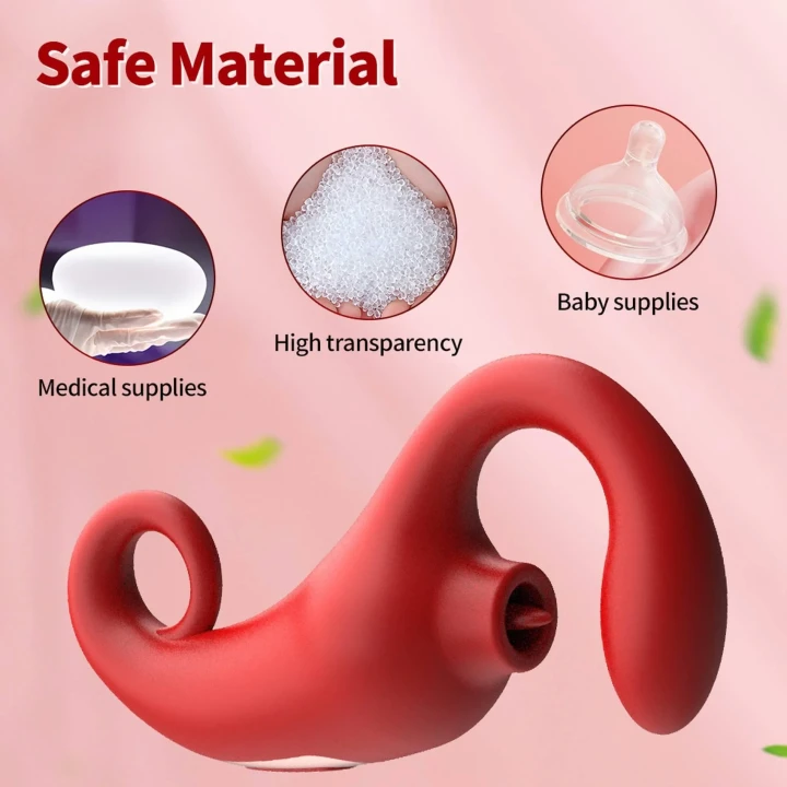 Wibrator Merfi z funkcją masażu języczkiem, 10 wibracji, wodoodporny, USB