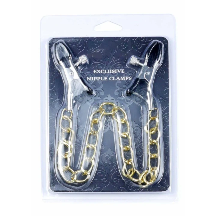 Regulowane zaciski na sutki Stymulator No.8 - seria Fetish B, komfortowe w użyciu