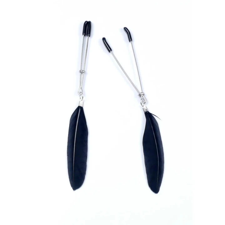 Zaciski do stymulacji sutków - Ekskluzywne No.14 - Seria Fetish B - Metal/Guma