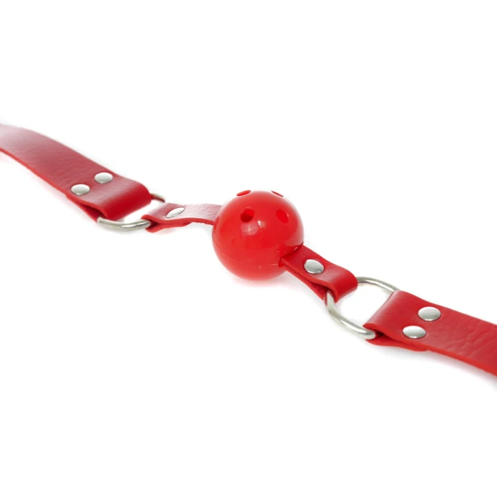 Knebel-Ball Gag z regulowaną opaską z ekoskóry - Fetish B - Seria BDSM