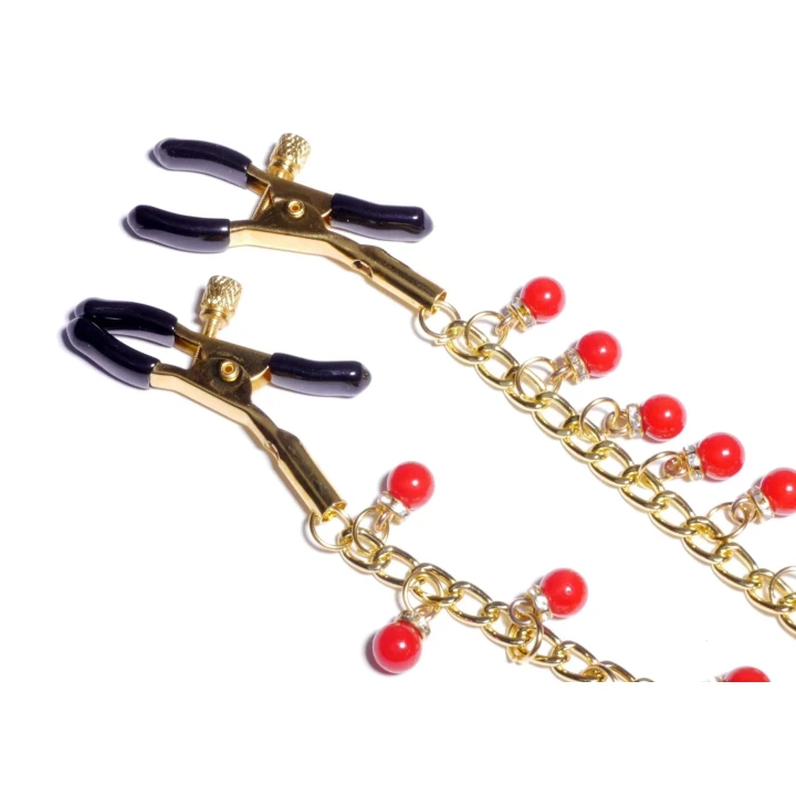 Ekskluzywne zaciski na brodawki z regulacją siły - Stymulator No.15 B - Fetish Series