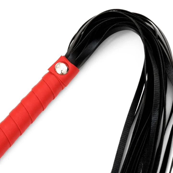 Pejcz erotyczny Fetish B-Series Flogger 2.0 z imitacji skóry, 50 cm długości