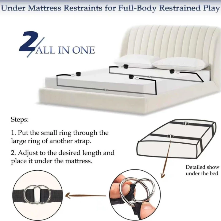 Zestaw do krępowania Fetish B-Series 2.0 - Pas, kajdanki i akcesoria BDSM