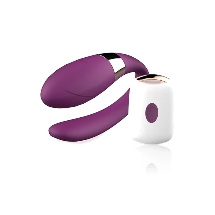 Stymulator intymny V-Vibe Purple z pilotem, 7 trybów wibracji, wodoodporny