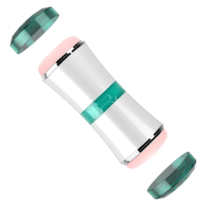 Dwustronny masturbator wibracyjny CyberSkin® o długości 18 cm i wodoodpornej konstrukcji