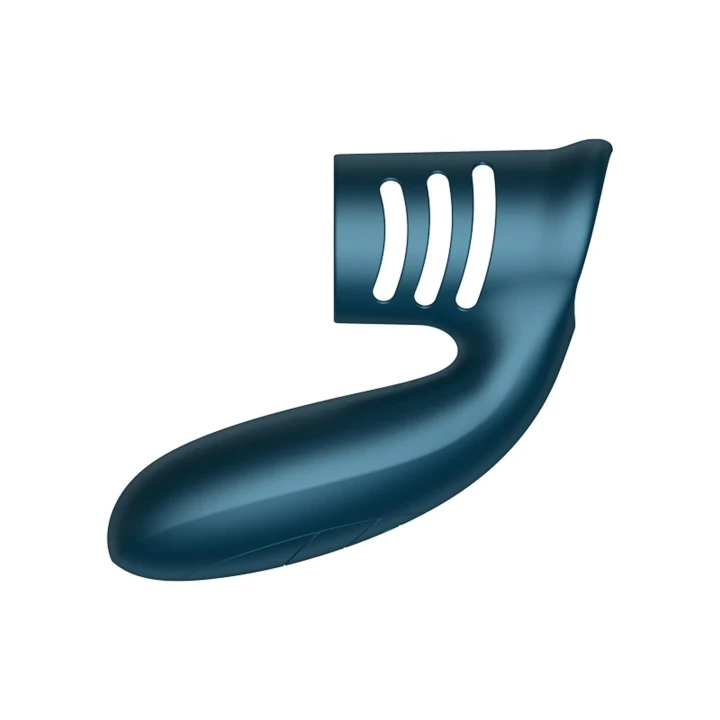 Pierścień wibracyjny silikonowy USB z 7 trybami, niebieski, wodoodporny, stymulujący