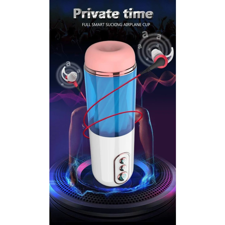 Masturbator wibracyjny z funkcją ssania, 7 trybów stymulacji, z akumulatorem USB