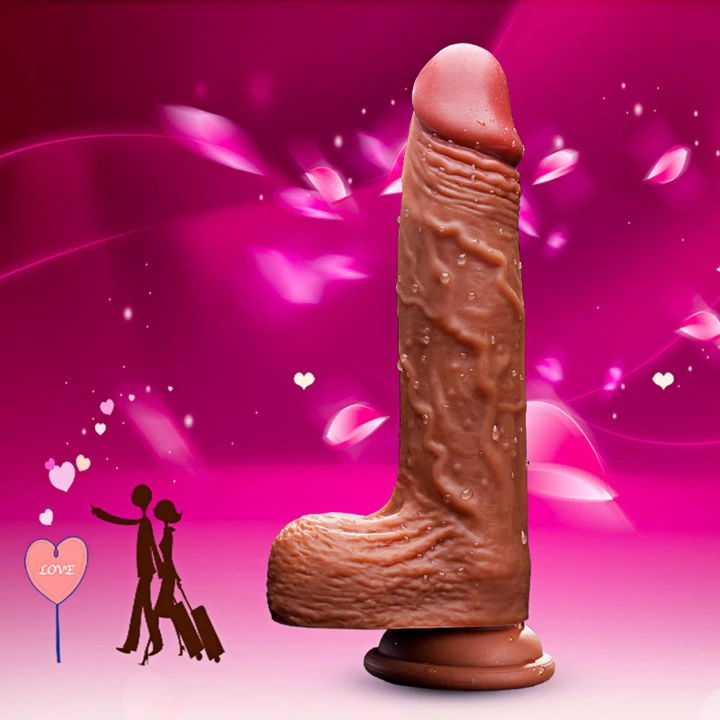 Wibrator silikonowy 21 cm, z funkcją ogrzewania, 10 trybów wibracji, rotacyjny ruch