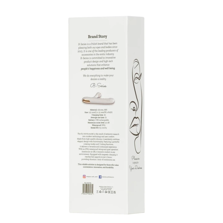 Wibrator silikonowy - 3 tryby rotacji, 7 trybów lizania, wodoodporny, cichy