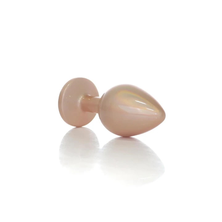 Biżuteria analna Plug-Jewellery Pearl Gold - 8 cm, stal nierdzewna, ergonomiczny kształt
