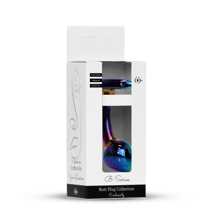 Biżuteria analna Plug-Jewellery, wielokolorowy, ergonomiczny, 7,5 cm, 2,5 cm średnicy