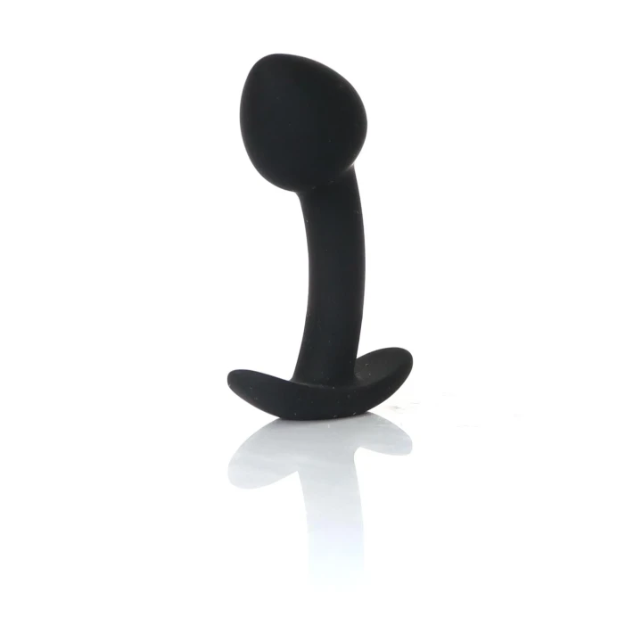 Korek analny silikonowy Curved PLUG - S, 7.5 cm długości, anatomiczny kształt