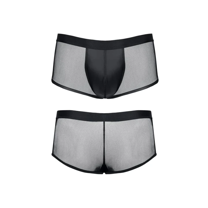 męskie szorty z wetlooka i elastycznej siatki M