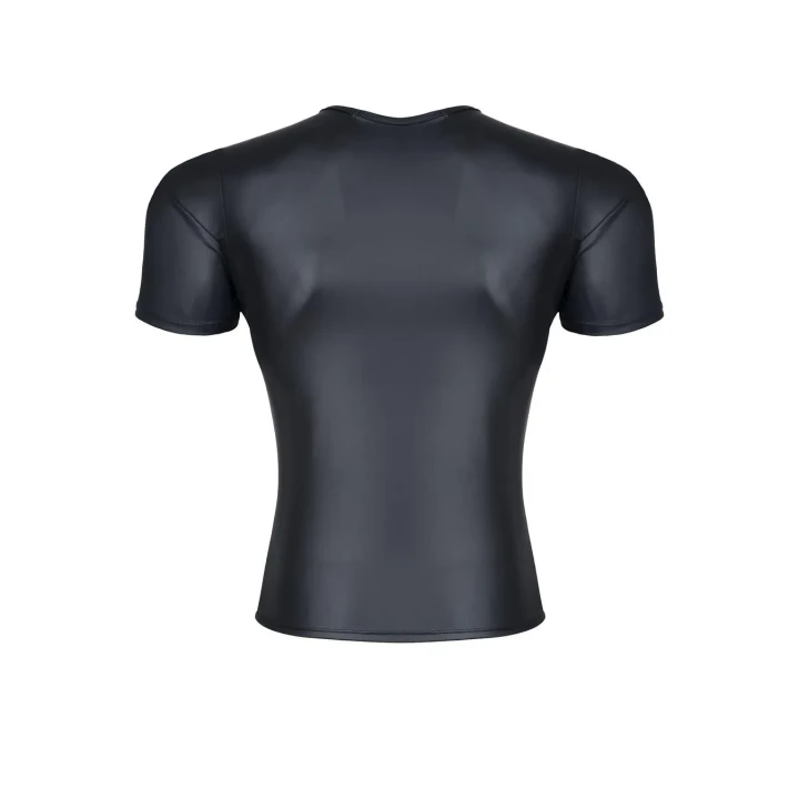 Męski t-shirt fetish w serek, elastyczny materiał, klasyczny design, rozmiar M