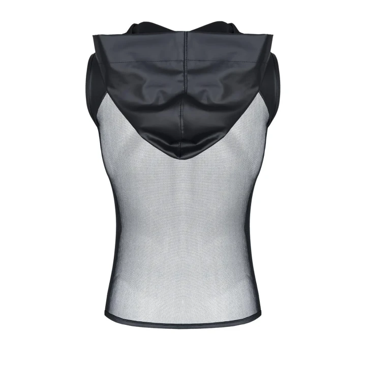 Męski t-shirt bez rękawów z kapturem XL - Nowoczesny styl i komfort na każdą okazję