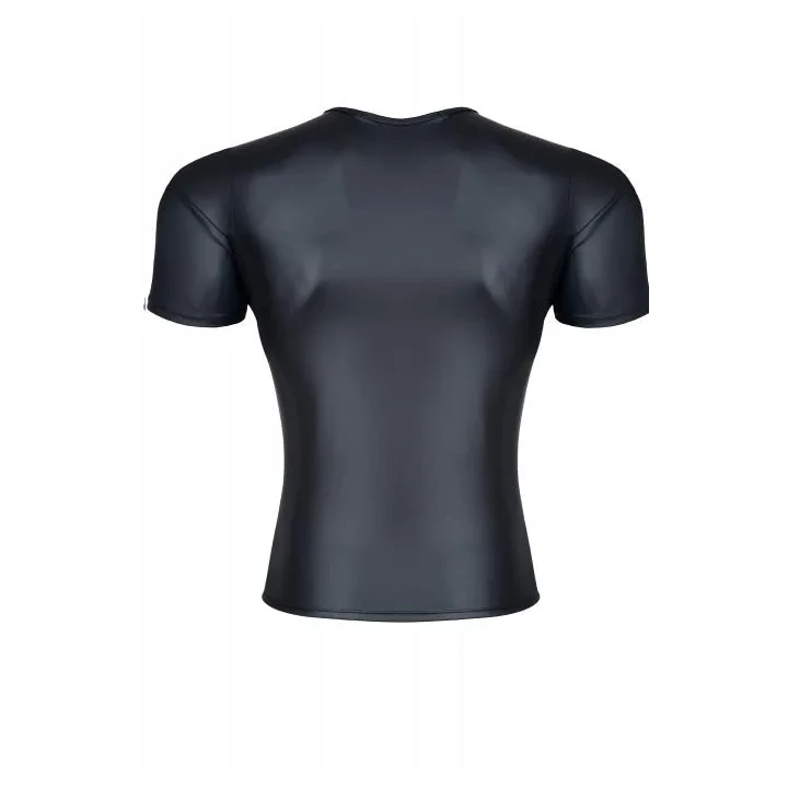 Męski t-shirt wetlook z dekoltem w serek - Bielizna TSH014 M