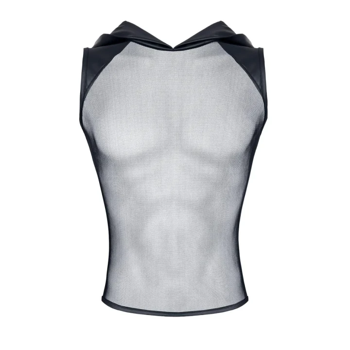 Męski bezrękawnik z kapturem, rozmiar S, sportowy design, wygodny i funkcjonalny