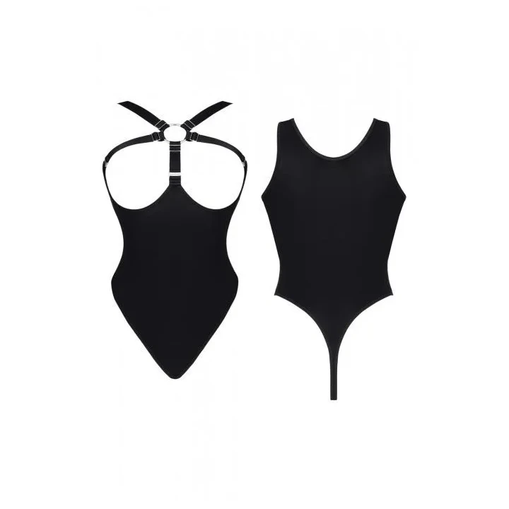 Body damskie Bielizna-LadyX Estrella S z regulowanymi elementami, czarne