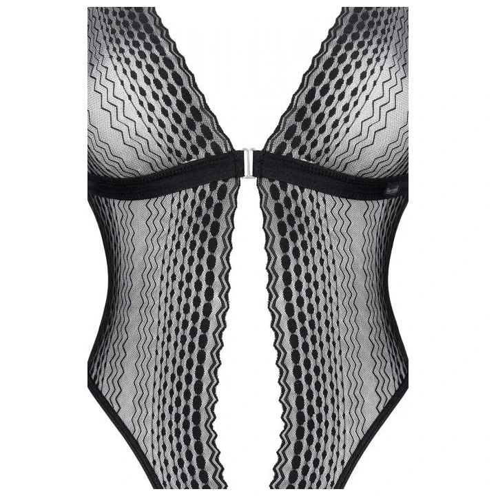 Eleganckie body damskie Lady X Isbel XXL z regulowanymi gumkami i otwartym krokiem