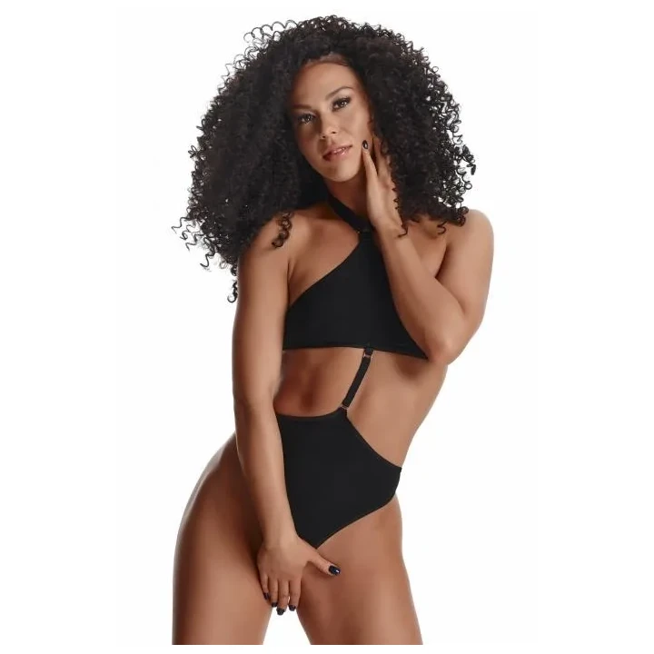 Body damskie Bielizna-LadyX Nita L, czarne, elastyczne, z regulacją, rozmiar S-XL