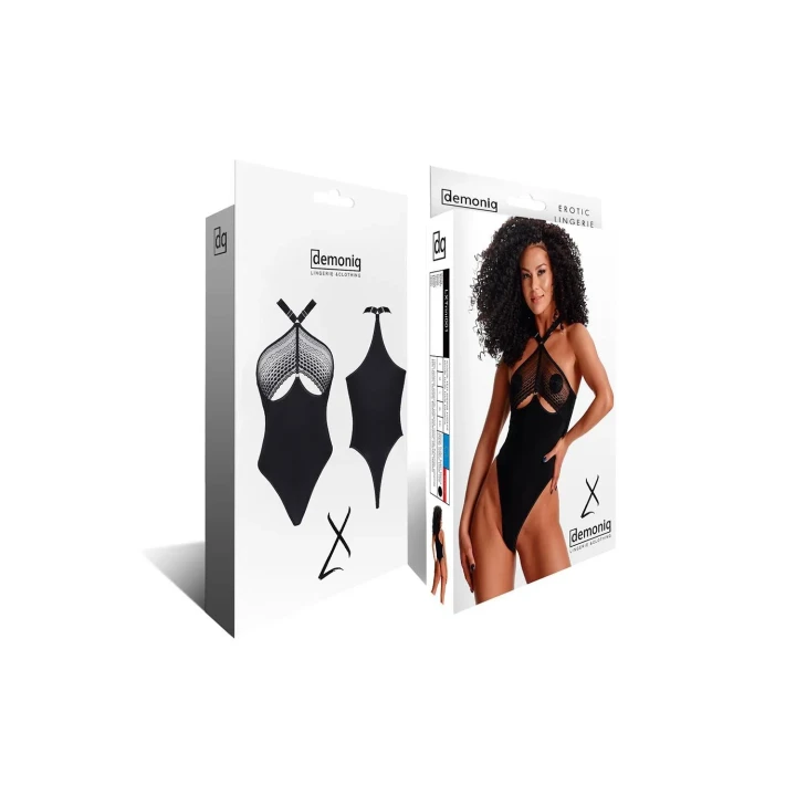 Body damskie Bielizna-LadyX Trini L, czarne, eleganckie, nowoczesny design, komfortowe