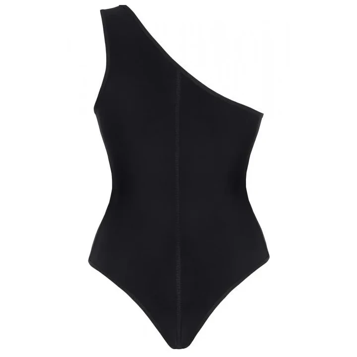 Eleganckie body damskie L - Czarne z elementami srebrnymi, podkreślające sylwetkę