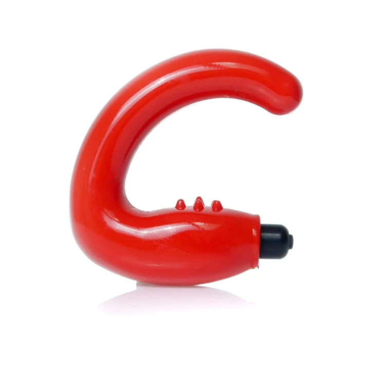 Masażer prostaty wibracyjny Fantasy Red, wodoodporny, ergonomiczny, 13,5 cm