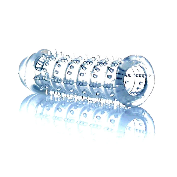 Nakładka stymulująca na penisa, elastyczna, wodoodporna, 12 cm długości