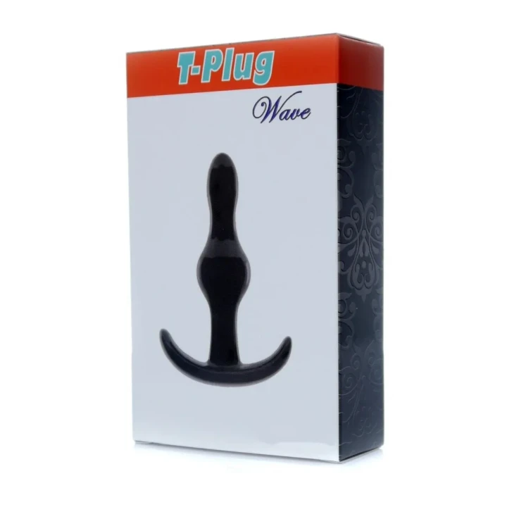 Gadżet analny Plug-T-Plug Wave z TPE, wodoodporny, długość 9 cm, średnica 2,5 cm