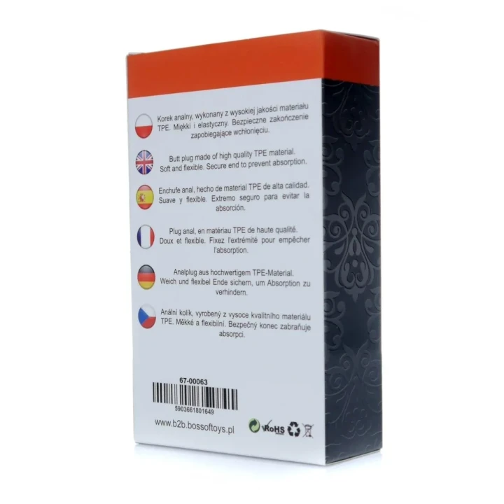 Gadżet analny Plug-T-Plug Wave z TPE, wodoodporny, długość 9 cm, średnica 2,5 cm