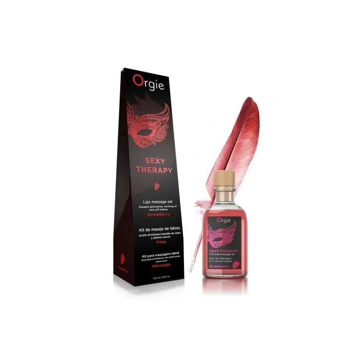 Żel-LIPS MASSAGE KIT STRAWBERRY - 100 ML