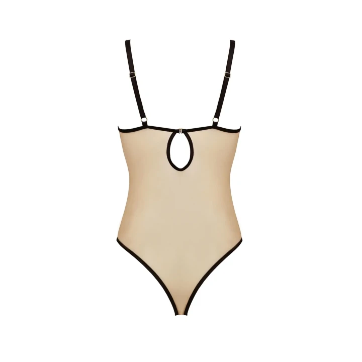 Bielizna damska DAISY BODY beżowa, rozmiar L/XL, elegancka i zmysłowa koronka