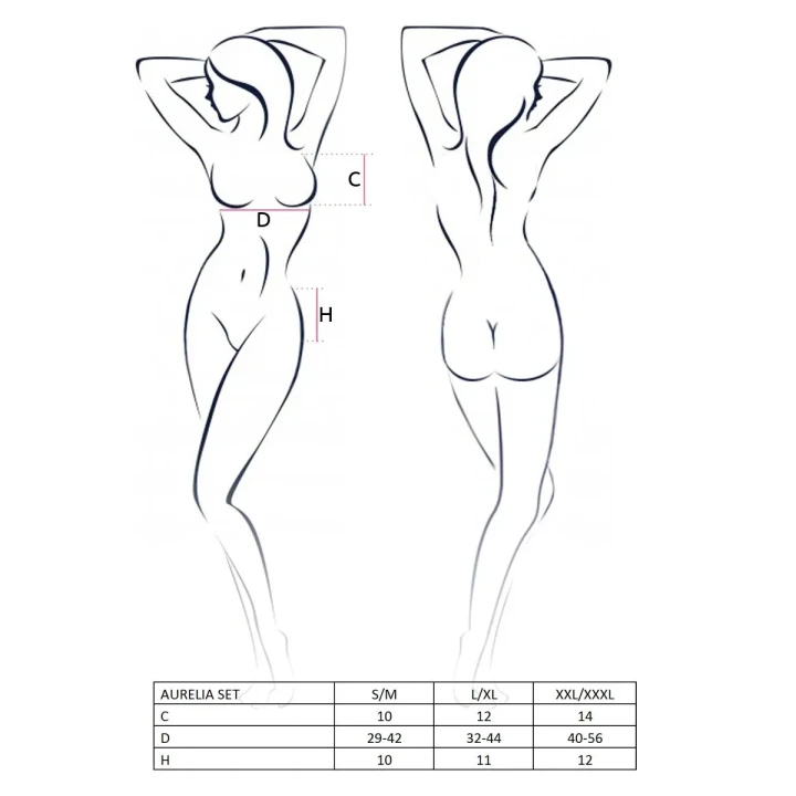 Czarny komplet bielizny AURELIA S/M - elegancka koronka i hiszpańska satyna, Casmir