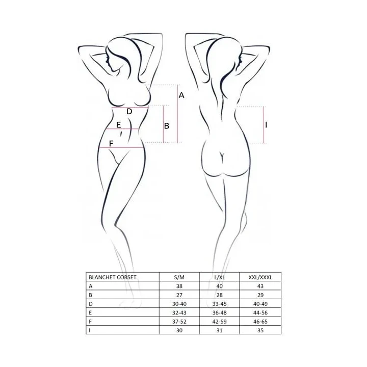 Gorset satynowy z koronką Bielizna-BLANCHET CORSET czarny S/M - Casmir