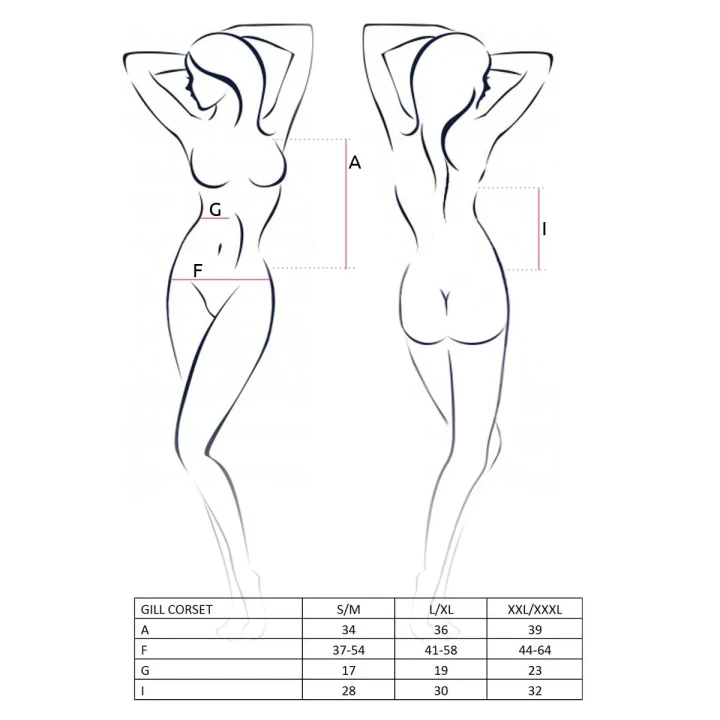Gorset czerwony L/XL Bielizna-GILL z koronki i mikrofibry - Casmir